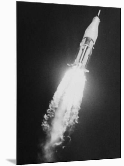 During the Blastoff of Saturn-Ib-null-Mounted Photographic Print