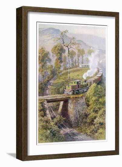 During Their Mountainous Run Trains on the Darjeeling- Himalaya Line Must Negotiate Agony Point-null-Framed Art Print