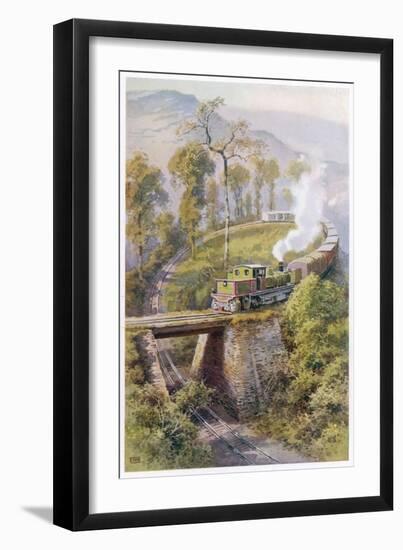 During Their Mountainous Run Trains on the Darjeeling- Himalaya Line Must Negotiate Agony Point-null-Framed Art Print