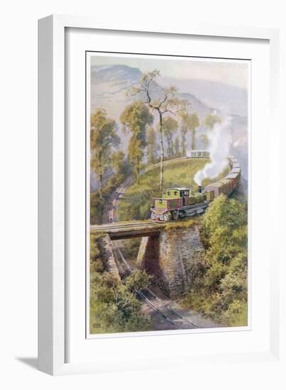 During Their Mountainous Run Trains on the Darjeeling- Himalaya Line Must Negotiate Agony Point-null-Framed Art Print