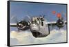 During World War Two an American B-24 "Liberator" Encounters "Foo Fighters" During a Bombing Raid-Brian Withers-Framed Stretched Canvas