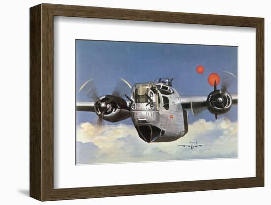 During World War Two an American B-24 "Liberator" Encounters "Foo Fighters" During a Bombing Raid-Brian Withers-Framed Photographic Print