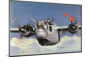 During World War Two an American B-24 "Liberator" Encounters "Foo Fighters" During a Bombing Raid-Brian Withers-Mounted Photographic Print