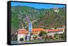 Durnstein on the River Danube (Wachau Valley), Austria-Zechal-Framed Stretched Canvas