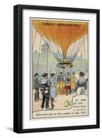 Duruof Making the First Postal Balloon Flight During the Siege of Paris, 1870-null-Framed Giclee Print