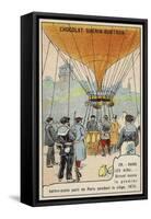 Duruof Making the First Postal Balloon Flight During the Siege of Paris, 1870-null-Framed Stretched Canvas