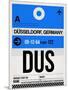 DUS Dusseldorf Luggage Tag I-NaxArt-Mounted Art Print