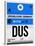 DUS Dusseldorf Luggage Tag I-NaxArt-Stretched Canvas