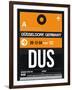 DUS Dusseldorf Luggage Tag II-NaxArt-Framed Art Print