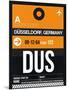 DUS Dusseldorf Luggage Tag II-NaxArt-Mounted Art Print