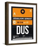 DUS Dusseldorf Luggage Tag II-NaxArt-Framed Art Print