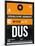 DUS Dusseldorf Luggage Tag II-NaxArt-Mounted Art Print