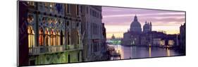 Dusk Along Grand Canal Towards Santa Maria Della Salute from Accademia Bridge, Veneto, Italy-Lee Frost-Mounted Photographic Print