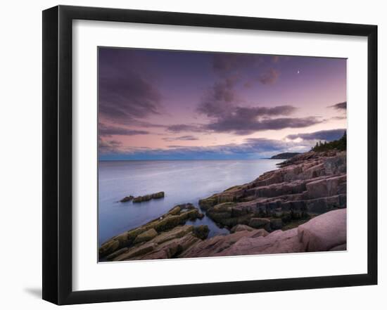 Dusk Along the Maine Coast-Michael Hudson-Framed Art Print