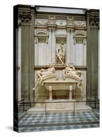 Dusk and Dawn from the Tomb of Lorenzo De Medici, Designed 1521, Carved 1524-34-Michelangelo Buonarroti-Stretched Canvas