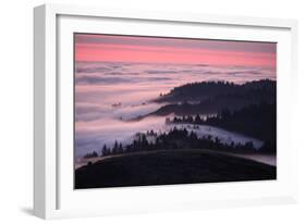 Dusk and Fog at Mount Tamalpais-Vincent James-Framed Photographic Print