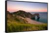 Dusk at Durdle Door, Lulworth in Dorset England Uk-Tracey Whitefoot-Framed Stretched Canvas