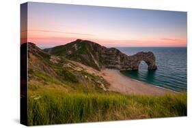 Dusk at Durdle Door, Lulworth in Dorset England Uk-Tracey Whitefoot-Stretched Canvas