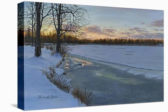 Dusk at North Farms Resevoir-Bruce Dumas-Stretched Canvas