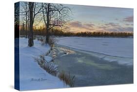 Dusk at North Farms Resevoir-Bruce Dumas-Stretched Canvas