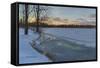 Dusk at North Farms Resevoir-Bruce Dumas-Framed Stretched Canvas