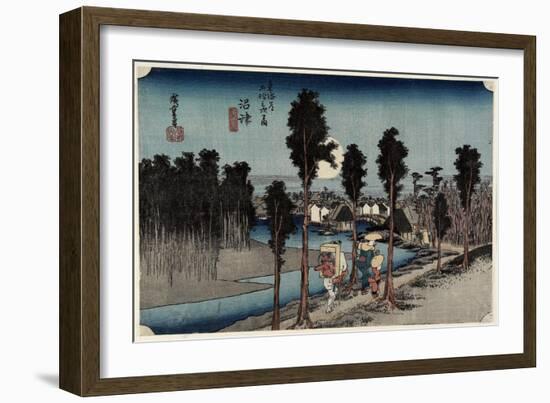 Dusk at Numazu, C. 1833-Utagawa Hiroshige-Framed Giclee Print