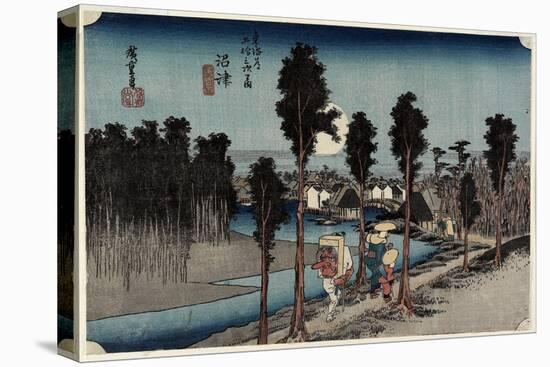 Dusk at Numazu, C. 1833-Utagawa Hiroshige-Stretched Canvas