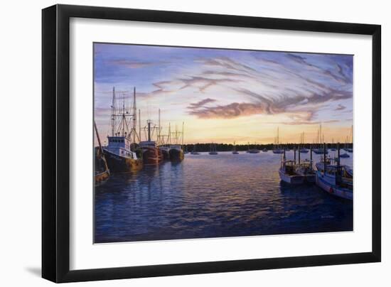 Dusk at Stonington Harbor-Bruce Dumas-Framed Giclee Print