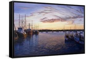 Dusk at Stonington Harbor-Bruce Dumas-Framed Stretched Canvas