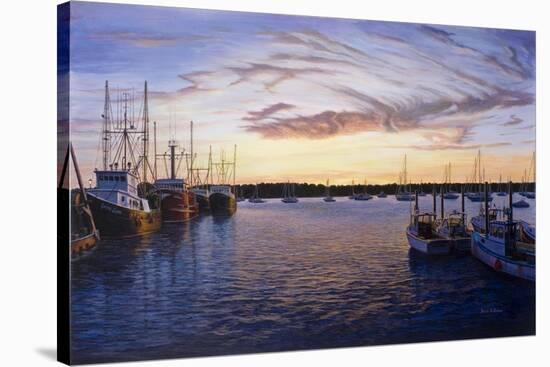 Dusk at Stonington Harbor-Bruce Dumas-Stretched Canvas