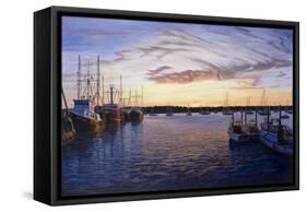 Dusk at Stonington Harbor-Bruce Dumas-Framed Stretched Canvas