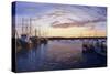 Dusk at Stonington Harbor-Bruce Dumas-Stretched Canvas