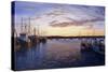 Dusk at Stonington Harbor-Bruce Dumas-Stretched Canvas