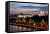 Dusk at the Kremlin, Moscow, Russia-Kymri Wilt-Framed Stretched Canvas