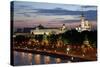 Dusk at the Kremlin, Moscow, Russia-Kymri Wilt-Stretched Canvas