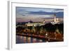 Dusk at the Kremlin, Moscow, Russia-Kymri Wilt-Framed Photographic Print