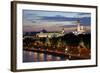 Dusk at the Kremlin, Moscow, Russia-Kymri Wilt-Framed Photographic Print