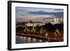 Dusk at the Kremlin, Moscow, Russia-Kymri Wilt-Framed Photographic Print