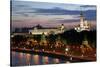 Dusk at the Kremlin, Moscow, Russia-Kymri Wilt-Stretched Canvas