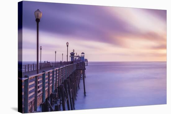 Dusk at the Oceanside Pier-Chris Moyer-Stretched Canvas