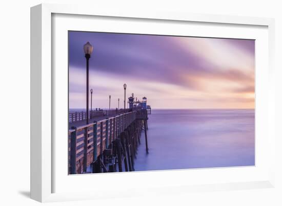 Dusk at the Oceanside Pier-Chris Moyer-Framed Photographic Print