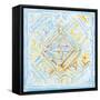 Dusk Blue Medallion I-Diannart-Framed Stretched Canvas