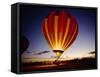 Dusk, Colorful Hot Air Balloon, Albuquerque, New Mexico, USA-null-Framed Stretched Canvas