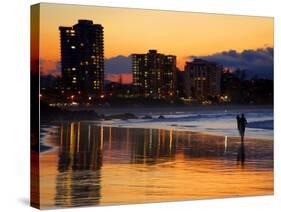 Dusk, Coolangatta, Gold Coast, Queensland, Australia-David Wall-Stretched Canvas