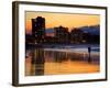 Dusk, Coolangatta, Gold Coast, Queensland, Australia-David Wall-Framed Photographic Print