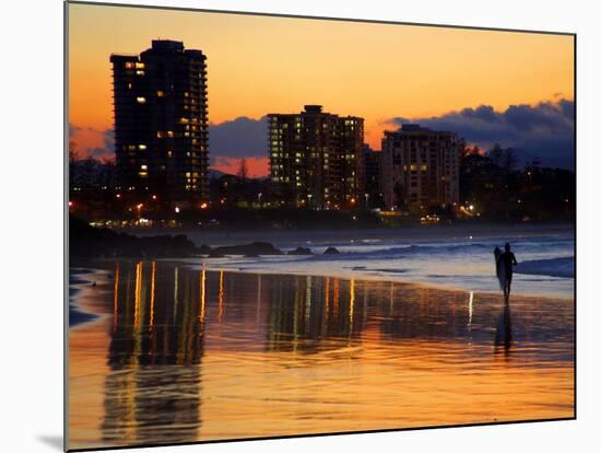 Dusk, Coolangatta, Gold Coast, Queensland, Australia-David Wall-Mounted Photographic Print