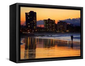 Dusk, Coolangatta, Gold Coast, Queensland, Australia-David Wall-Framed Stretched Canvas