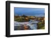 Dusk descends over Spokane Falls in Spokane, Washington State, USA-Chuck Haney-Framed Photographic Print