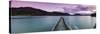Dusk Falls over Wharf in Idyllic Kenepuru Sound, Marlborough Sounds, South Island, New Zealand-Doug Pearson-Stretched Canvas