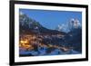 Dusk in Selva Di Cadore, Santa Fosca, Pescul, Dolomites, Italy. Pelmo Mount in the Background.-ClickAlps-Framed Photographic Print